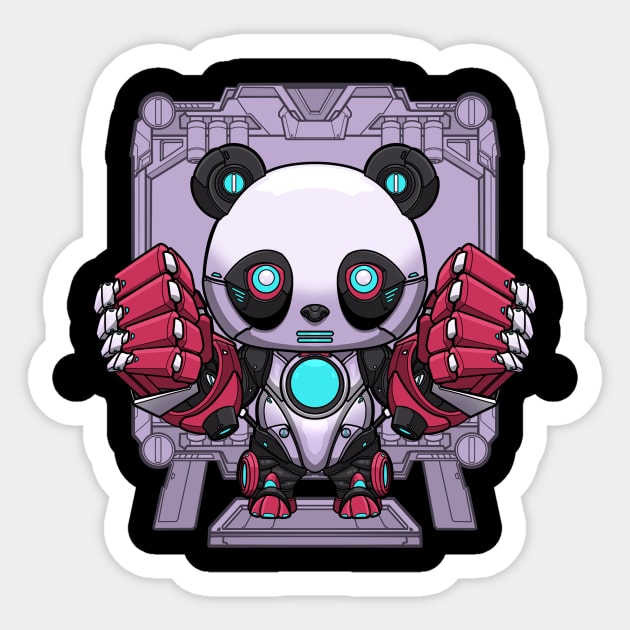 Chibi Panda Bot Sticker by eleazarion